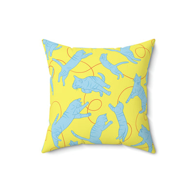 Playful Cats Toss Pillow Cover