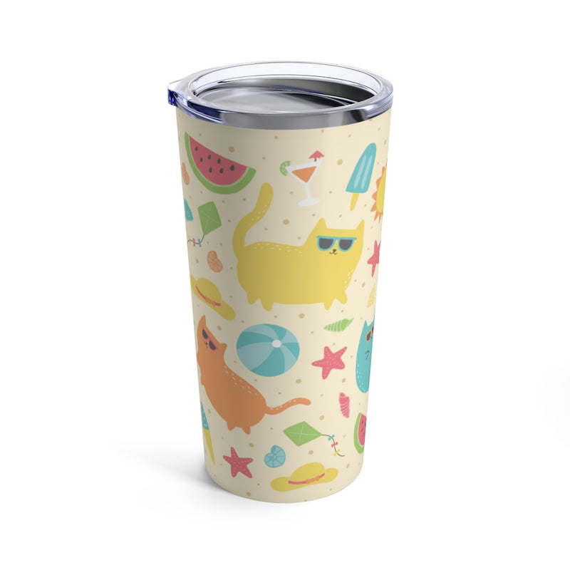 Beach Cats Stainless Steel 20oz Tumbler