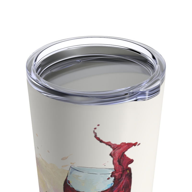 Feline Tipsy Cat Wine Reusable 20oz Tumbler
