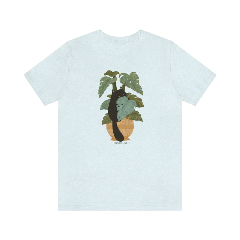 Tropical Jungle Cats & Plants Jersey T-Shirt