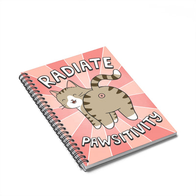 Radiate Pawsitivity Cat Notebook