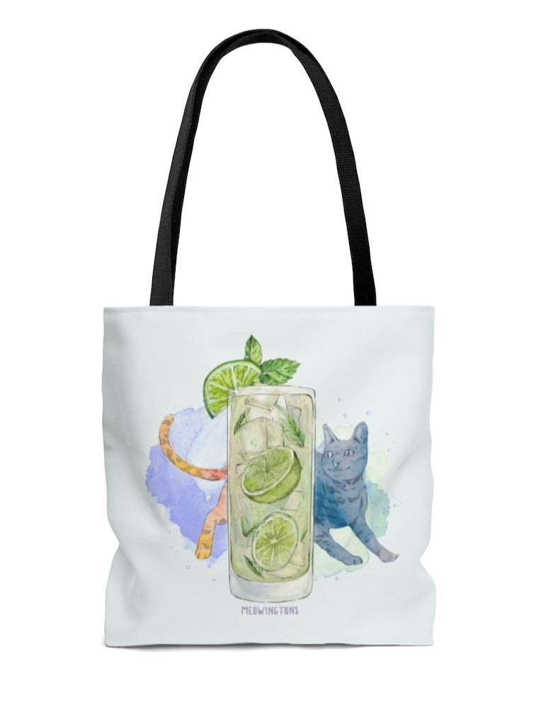 Cats & Cocktails Mojito Tote Bag