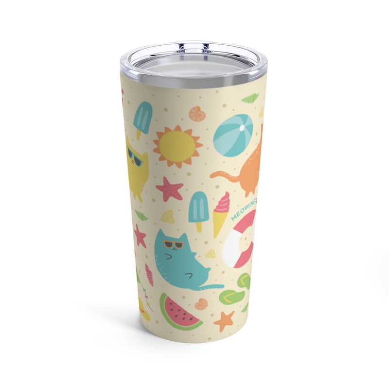 Beach Cats Stainless Steel 20oz Tumbler
