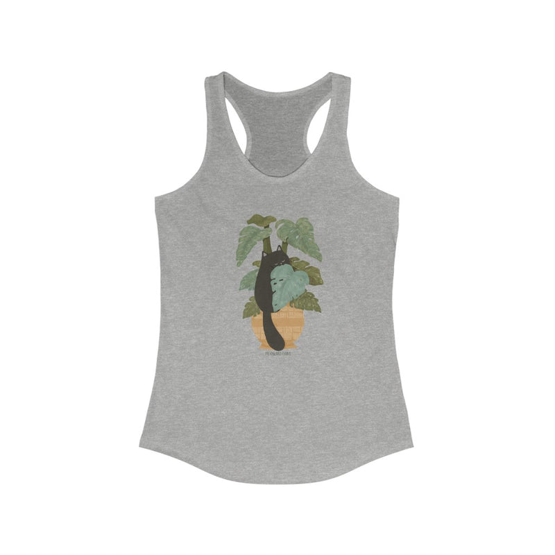 Tropical Jungle Cats & Plants Racerback Tank Top