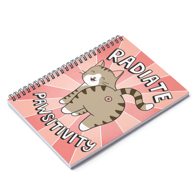 Radiate Pawsitivity Cat Notebook
