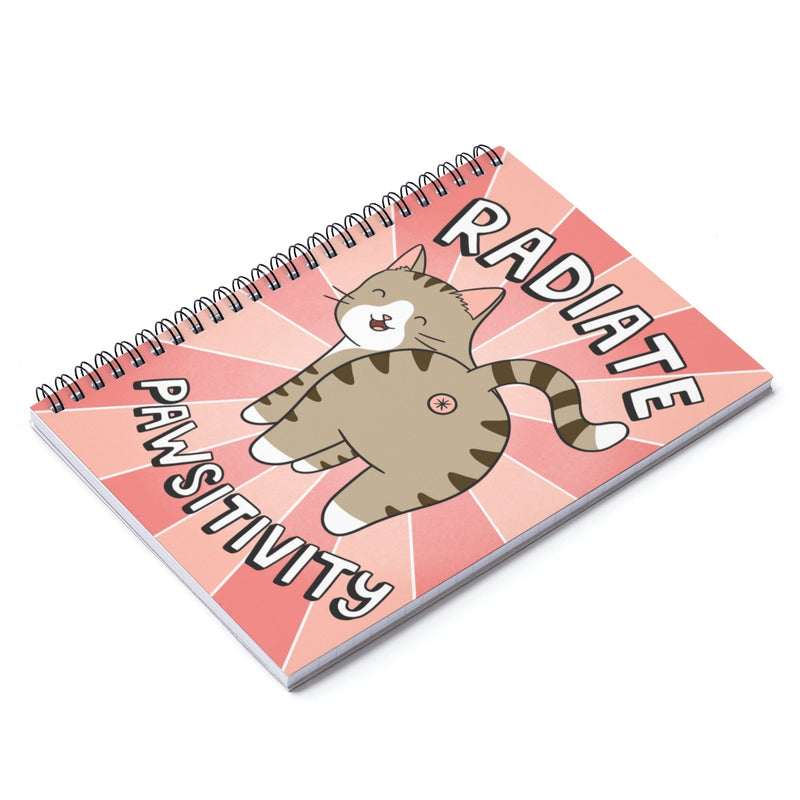 Radiate Pawsitivity Cat Notebook
