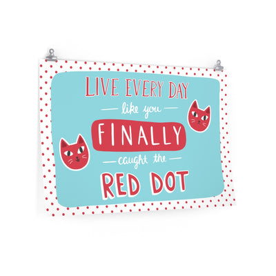 Red Dot Cat Poster