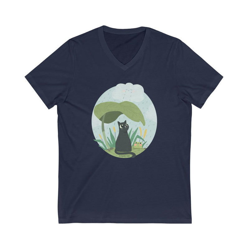Rainy Days Cats & Plants V-Neck T-Shirt