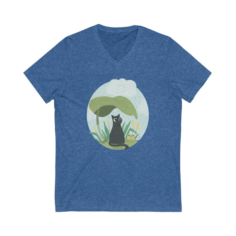 Rainy Days Cats & Plants V-Neck T-Shirt