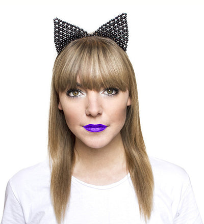 Beaded Cat Ears Headband