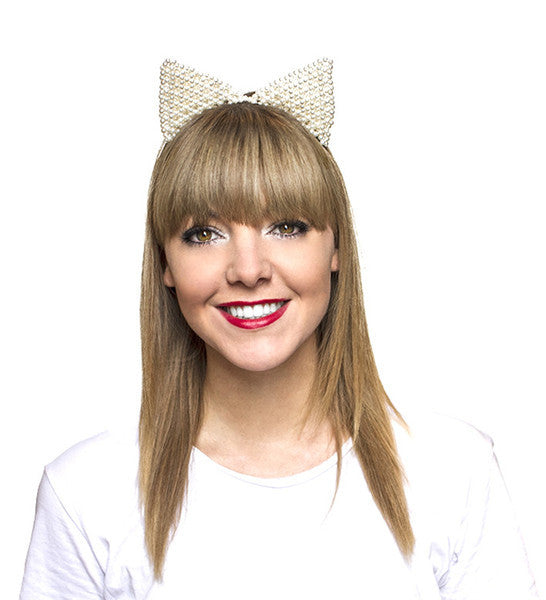 Beaded Cat Ears Headband