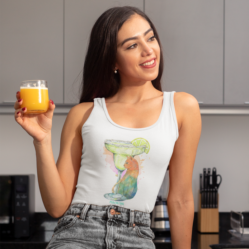 Cats & Cocktails Margarita Cat Tank Top
