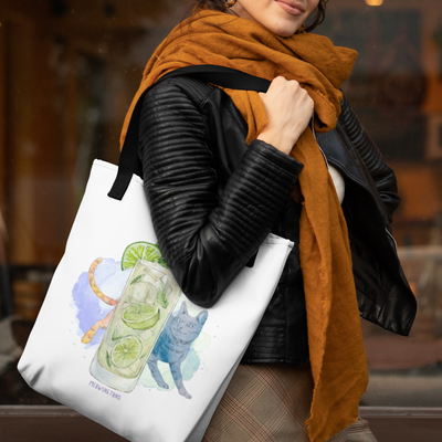 Cats & Cocktails Mojito Tote Bag