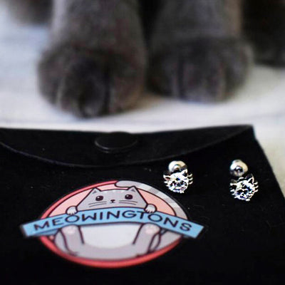 Cat Stud Earrings