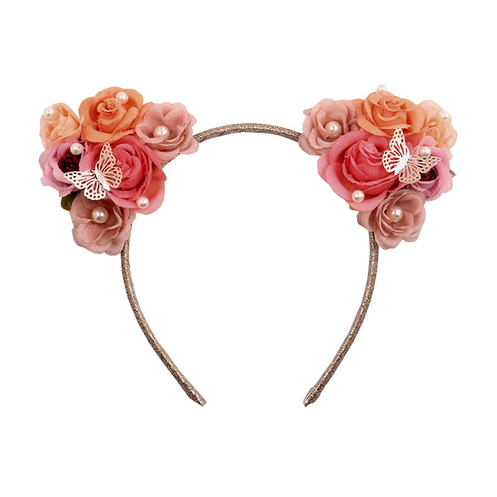 Floral Garden Cat Headband