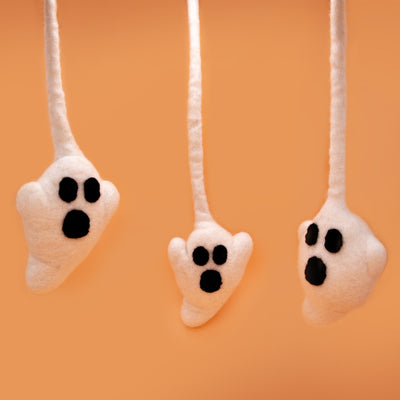 Organic Wool Ghostly Halloween Cat Toy