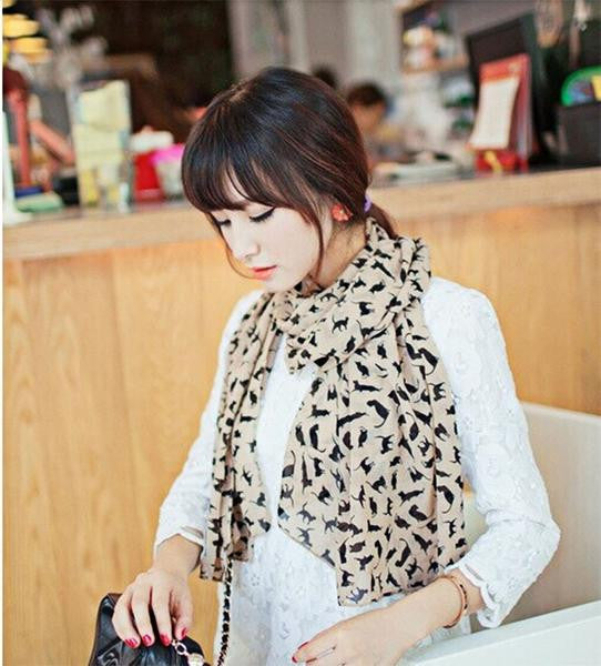 Clowder Cat Print 100% Chiffon Scarf Wrap – Meowingtons