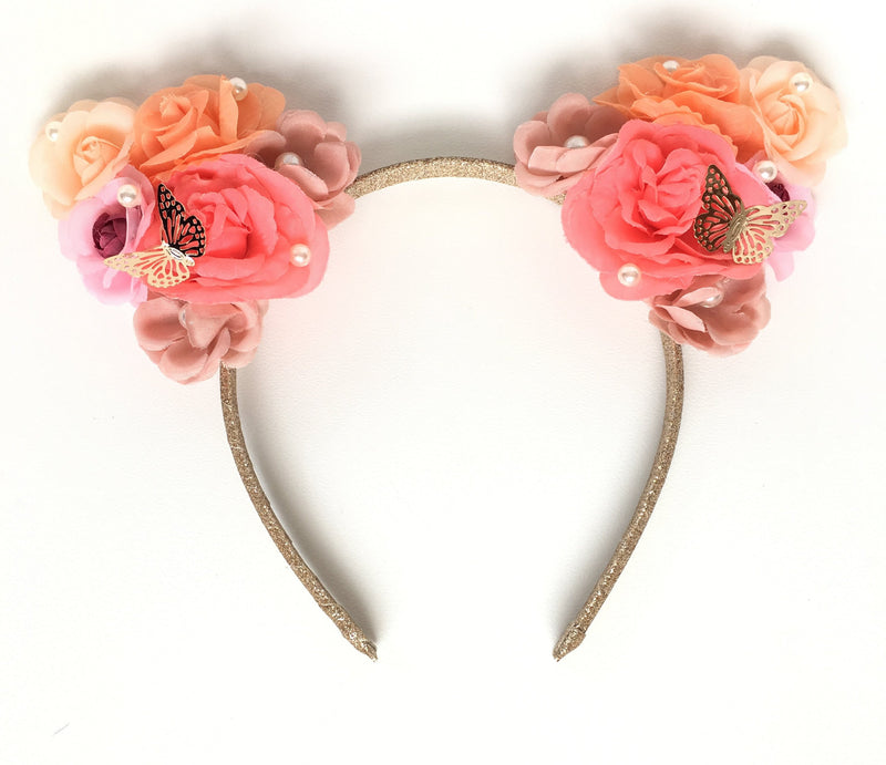 Floral Garden Cat Headband