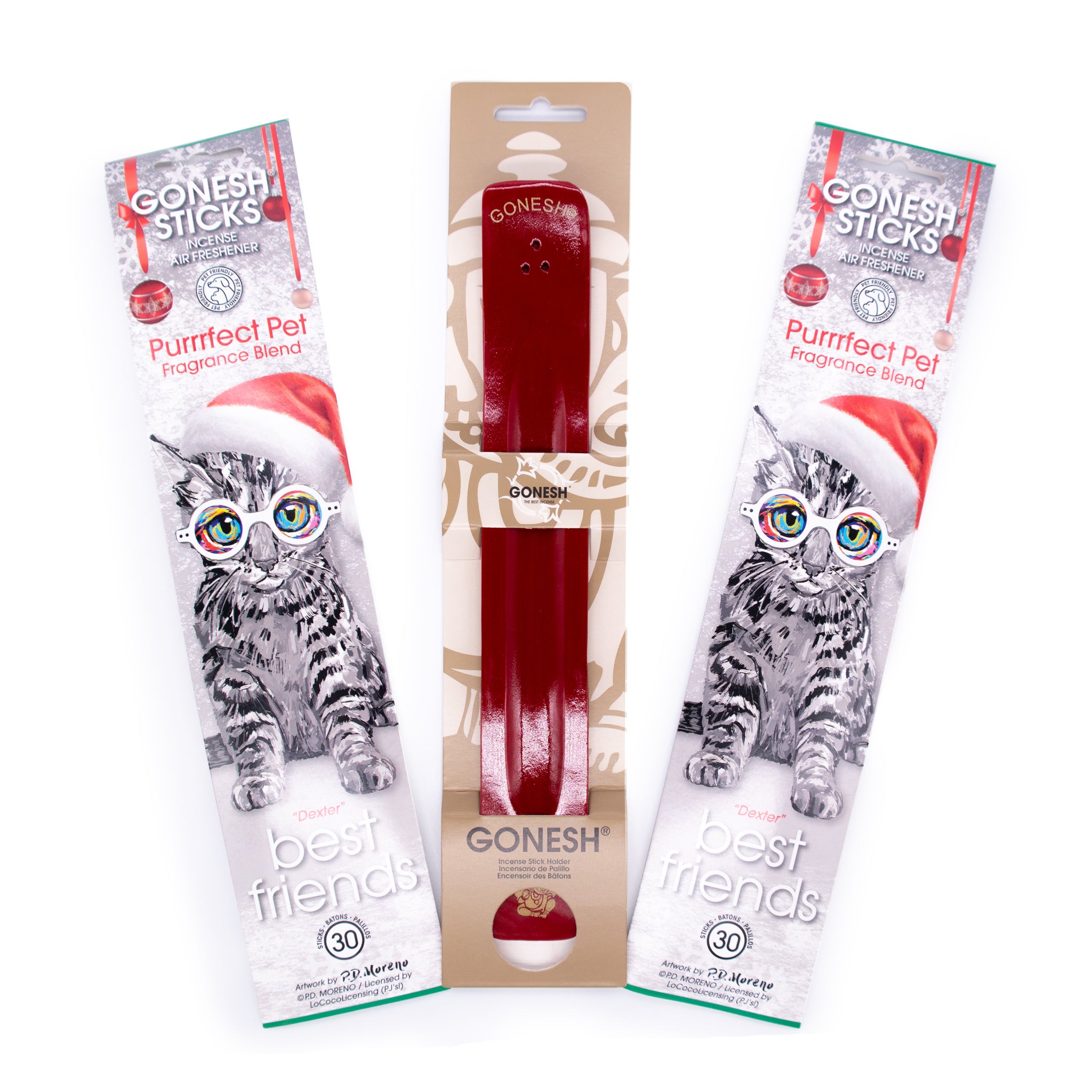 Yoga Cats Incense & Burner Set Meowingtons