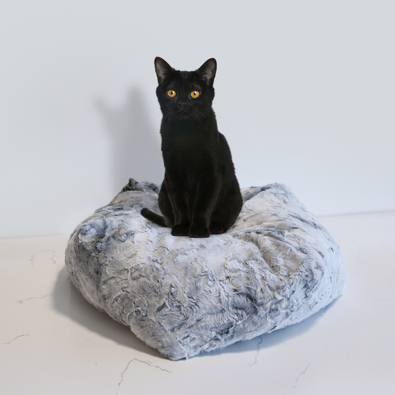 Galaxy Storm Luxe Pouf Cat Bed