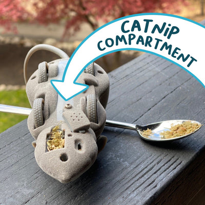 Mouse Hunt Cat Toy with catnip compartment