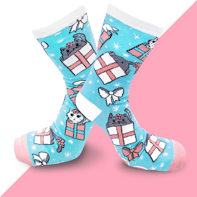 Happy Pawlidays Mix & Match Cat Socks (3-Pack)