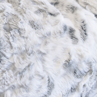 Snow Leopard Luxe Pouf Cat Bed