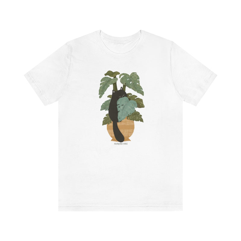 Tropical Jungle Cats & Plants Jersey T-Shirt