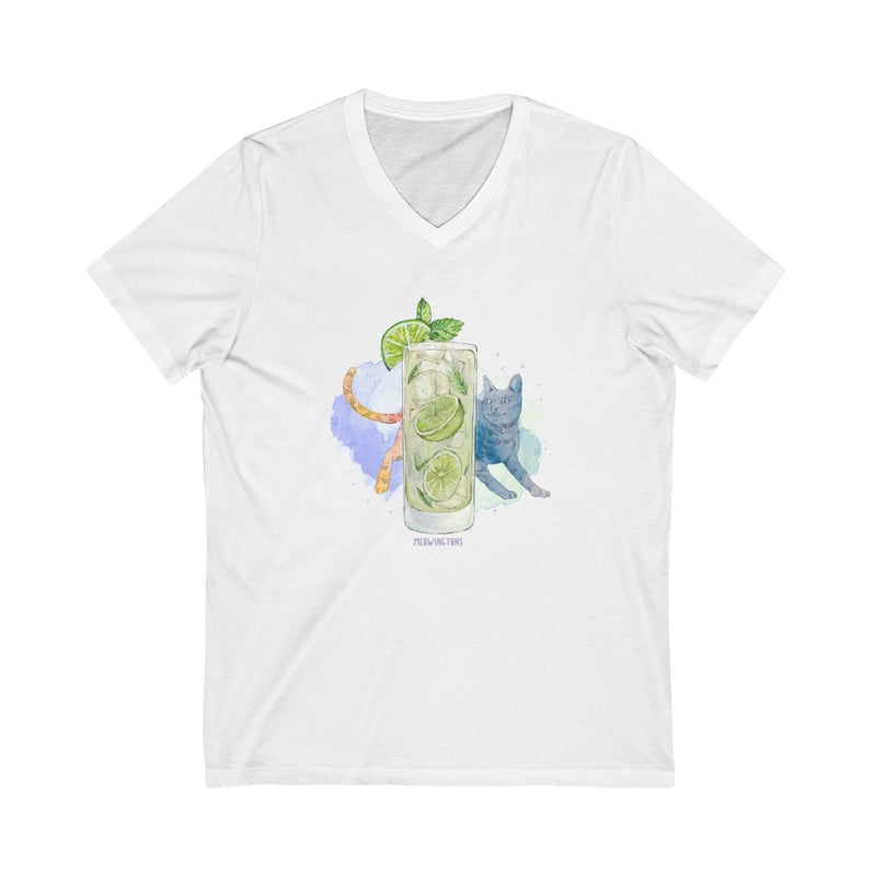 Cats & Cocktails Mojito V-Neck T-Shirt