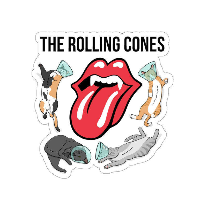 The Rolling Cones Cat Sticker
