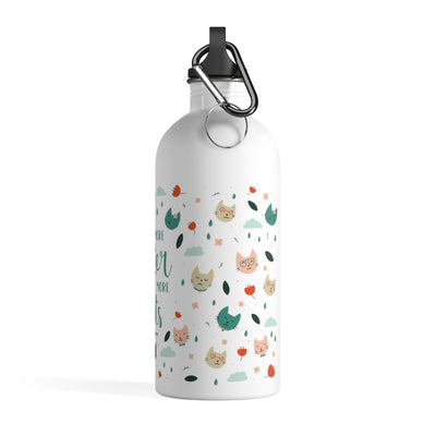 Drink More Water, Pet More Cats Water Bottle