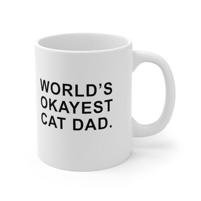 World's Okayest Cat Dad Mug