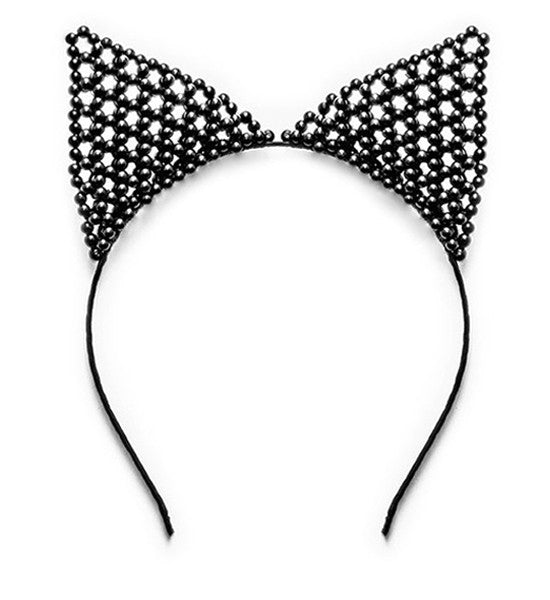 Beaded Cat Ears Headband