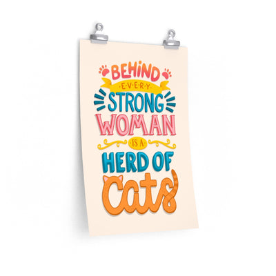 Strong Woman Cat Poster