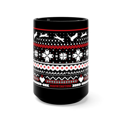 Ugly Sweater Black Cat Mug