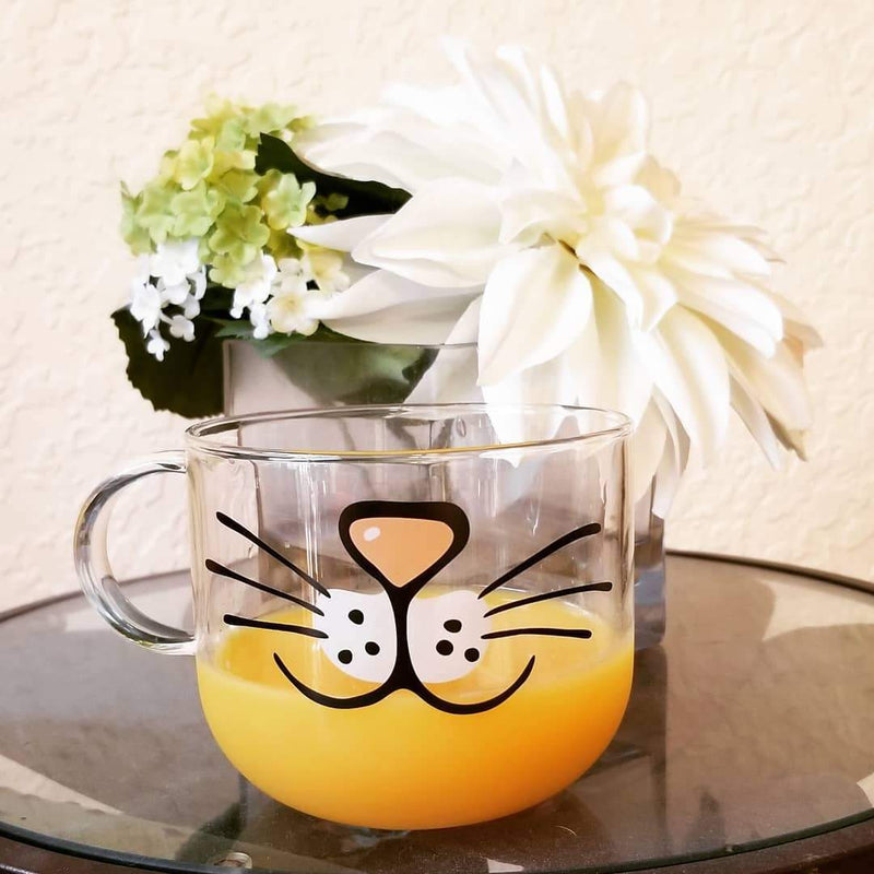 Cat Face Glass Mug – Meowingtons