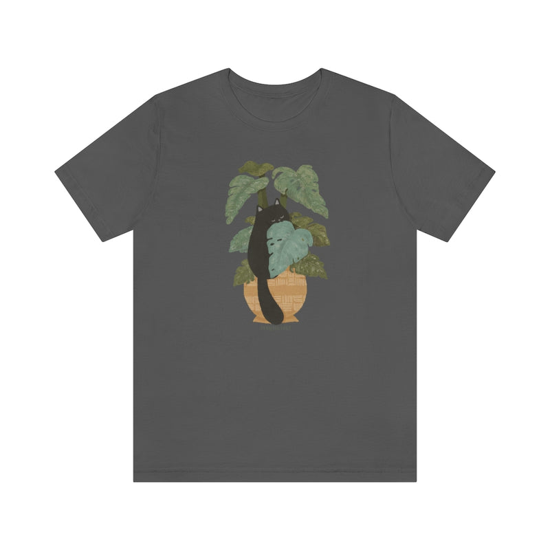 Tropical Jungle Cats & Plants Jersey T-Shirt