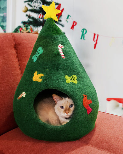Limited Edition Christmas Tree Cat Cave