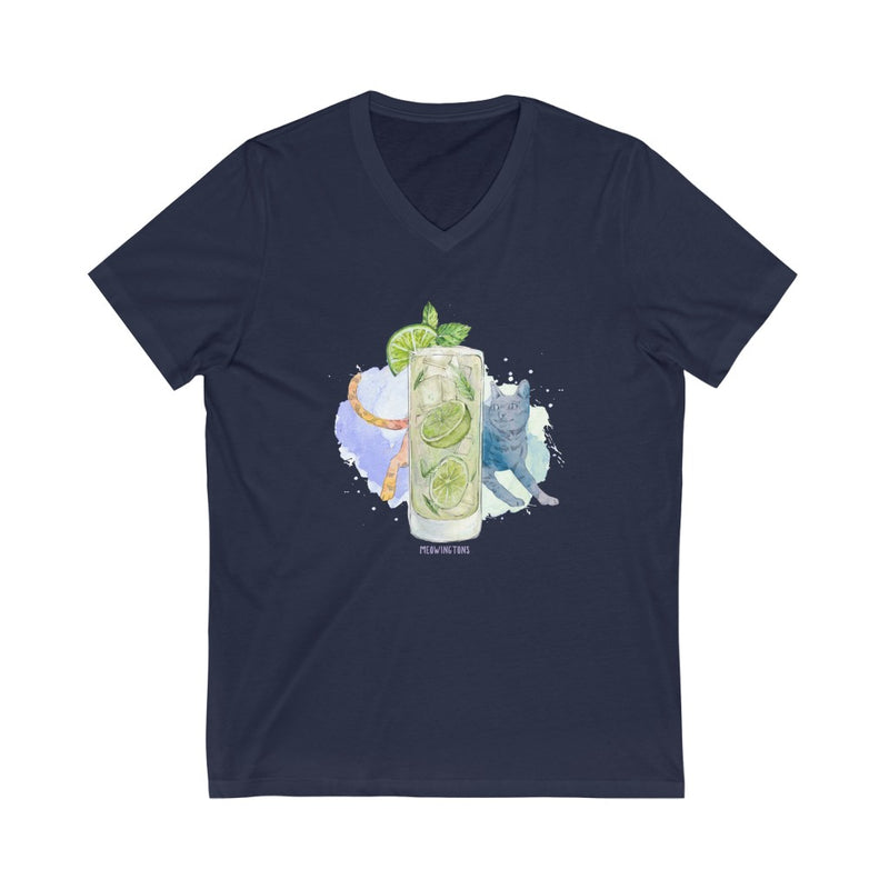 Cats & Cocktails Mojito V-Neck T-Shirt