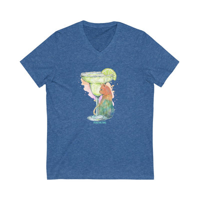 Cats & Cocktails Margarita V-Neck T-Shirt