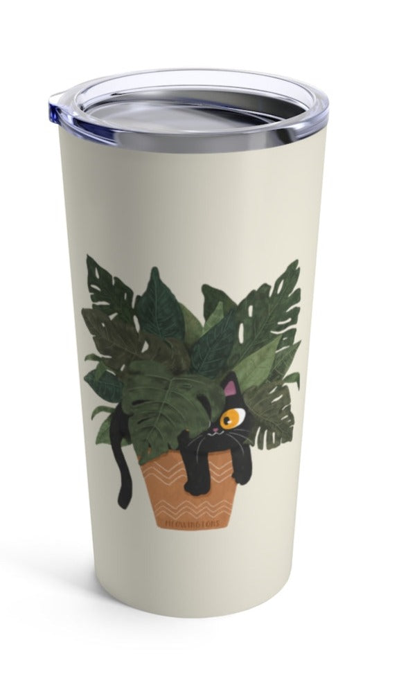 Jungle Cats & Plants Monstera 20oz Tumbler