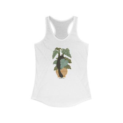 Tropical Jungle Cats & Plants Racerback Tank Top