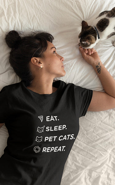 Eat, Sleep & Pet Cats T-Shirt