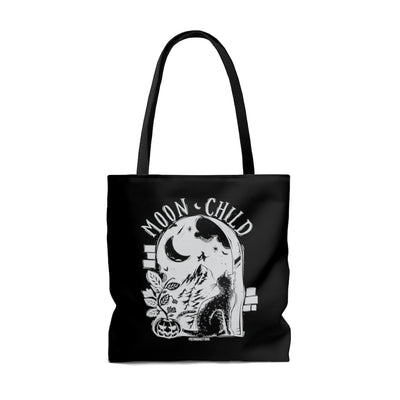 Moon Child Halloween Cat Tote Bag