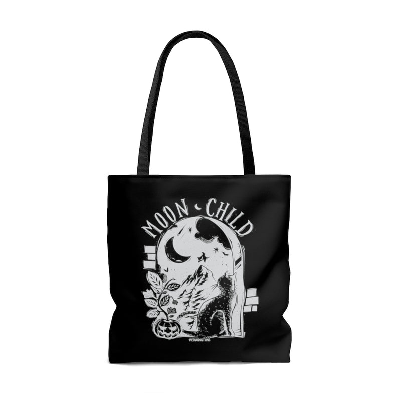 Moon Child Halloween Cat Tote Bag