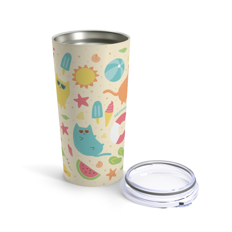 Beach Cats Stainless Steel 20oz Tumbler