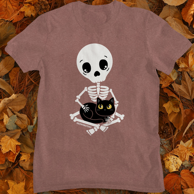 Friends Forever Skeleton Cat T-Shirt