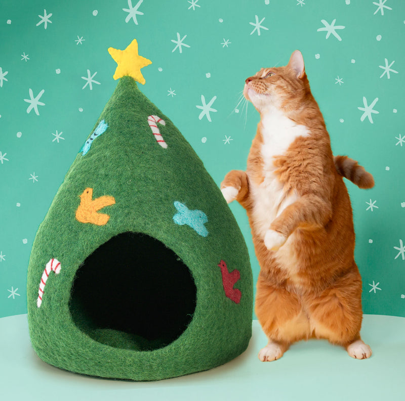 Limited Edition Christmas Tree Cat Cave