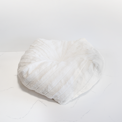 Pearl Angora Luxe Pouf Cat Bed