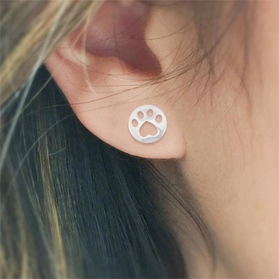 Heart Paw Print Cat Earring by Meowingtons